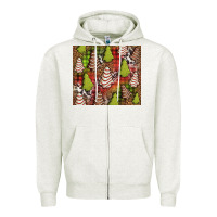Oatmeal Heather Christmas cakes western Zipper Hoodie - Jasminsmagicworld