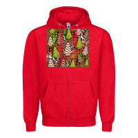 Red Christmas cakes western Zipper Hoodie - Jasminsmagicworld