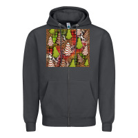 Smoke Christmas cakes western Zipper Hoodie - Jasminsmagicworld
