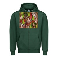 Sports Green Christmas cakes western Zipper Hoodie - Jasminsmagicworld