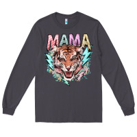 Smoke mama tiger lightning bolt Long Sleeve Tee - NancyCooperArtShop