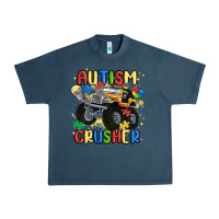 Midnight Navy autism crusher Urban Heavy Tee - MaliasSmallBusiness