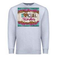 Heather Grey western social worker tumbler tbs (1) Premium Sweatshirt - TumblerDesignByShophia