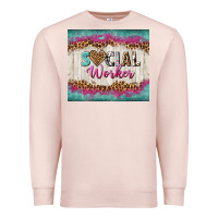 Pale Pink western social worker tumbler tbs (1) Premium Sweatshirt - TumblerDesignByShophia
