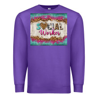 Purple western social worker tumbler tbs (1) Premium Sweatshirt - TumblerDesignByShophia