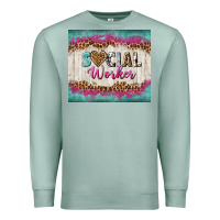 Seafoam western social worker tumbler tbs (1) Premium Sweatshirt - TumblerDesignByShophia
