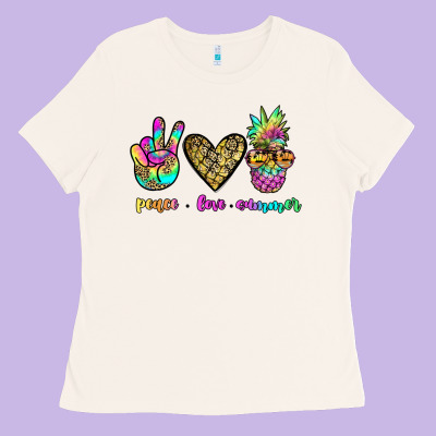 Peace Love Summer Ladies Tee Designed By Jahusdesignshop