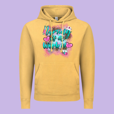 Nursing Is A Work Of Vintage Hoodie Designed By Barkaloodesign