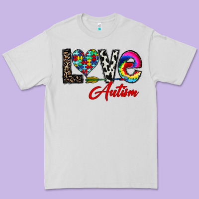 Love Autism Premium Tee Designed By Cowhidedigitalart