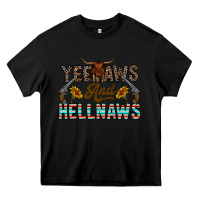 Black yeehaws and hellnaws Heavy Core Tee - CowhideDigitalArt