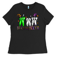 Black trick or teeth Ladies Tee - CowhideDigitalArt