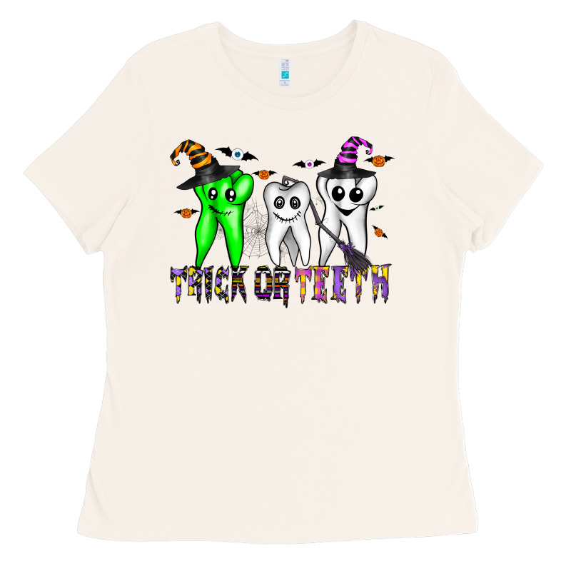 Trick Or Teeth Ladies Tee by CowhideDigitalArt | Teevron