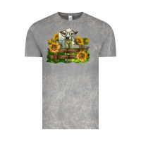 Cloud Rock charolais heifer with sunflowers Vintage Tee - LillyAllenDesigns