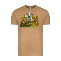 Vintage Camel charolais heifer with sunflowers Vintage Tee - LillyAllenDesigns