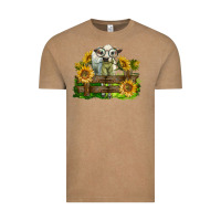 Vintage Coffee charolais heifer with sunflowers Vintage Tee - LillyAllenDesigns