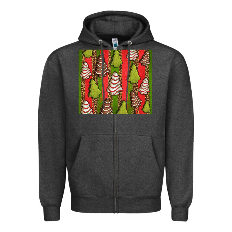 Christmas Cakes Leopard Zipper Hoodie by Jasminsmagicworld | Teevron