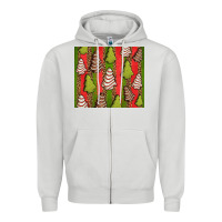 Dove Grey Christmas cakes leopard Zipper Hoodie - Jasminsmagicworld