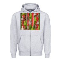 Heather Grey Christmas cakes leopard Zipper Hoodie - Jasminsmagicworld
