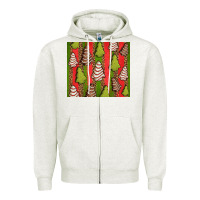 Oatmeal Heather Christmas cakes leopard Zipper Hoodie - Jasminsmagicworld