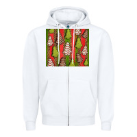White Christmas cakes leopard Zipper Hoodie - Jasminsmagicworld