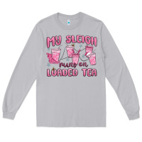 Moon Dust my sleigh runs on loaded tea Long Sleeve Tee - MaliasSmallBusiness