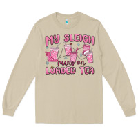 Mushroom my sleigh runs on loaded tea Long Sleeve Tee - MaliasSmallBusiness