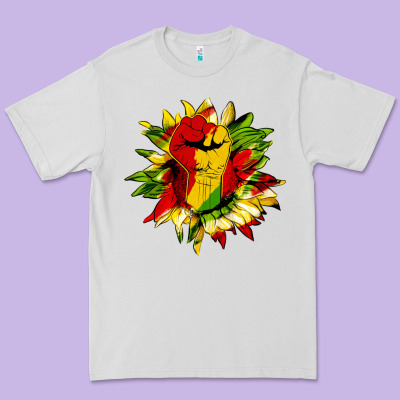 Juneteenth Sunflower Premium Tee Designed By Hra Design Shop
