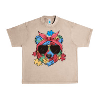 French Oak autism awareness bear Urban Heavy Tee - MaliasSmallBusiness