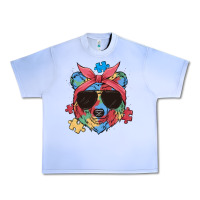 Grape Ice autism awareness bear Urban Heavy Tee - MaliasSmallBusiness