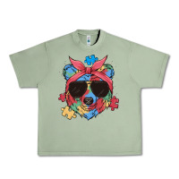 Oil Green autism awareness bear Urban Heavy Tee - MaliasSmallBusiness