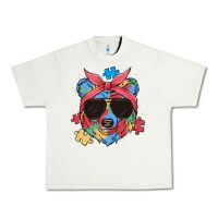 Pistachio autism awareness bear Urban Heavy Tee - MaliasSmallBusiness