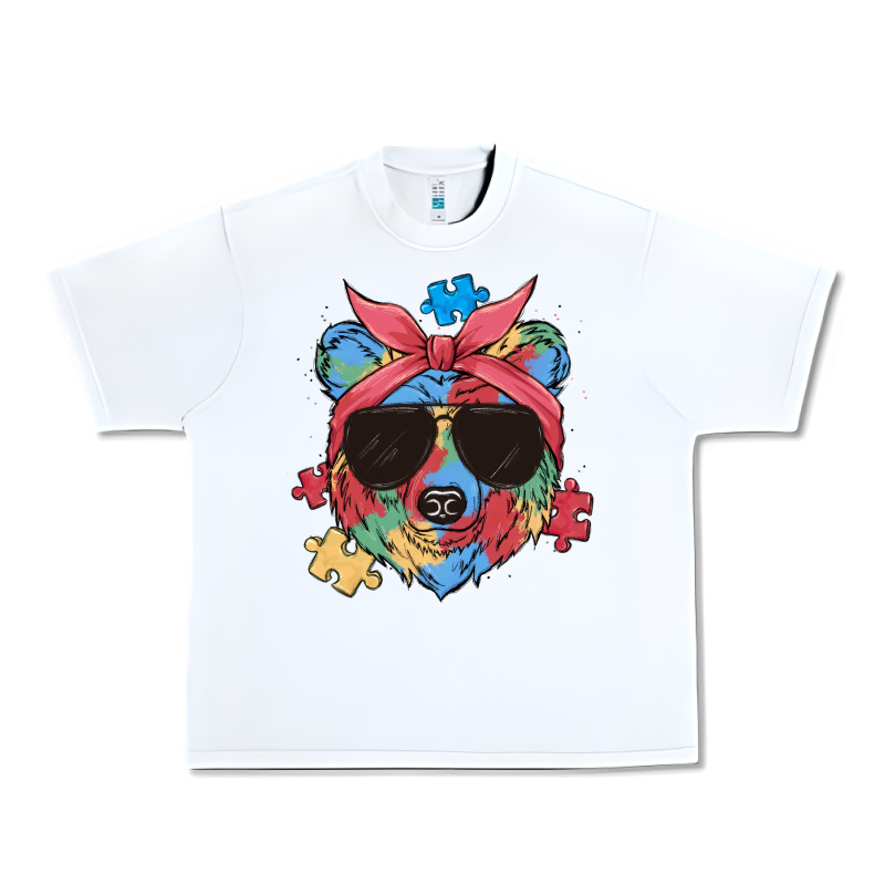 Autism Awareness Bear Urban Heavy Tee by MaliasSmallBusiness | Teevron