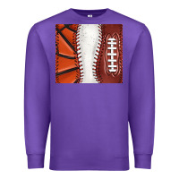Purple baseball and basketball and football tumbler tbs Premium Sweatshirt - TumblerDesignByShophia