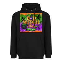 Black Bad witch vibes Heavyweight Hoodie - NancyCooperArtShop