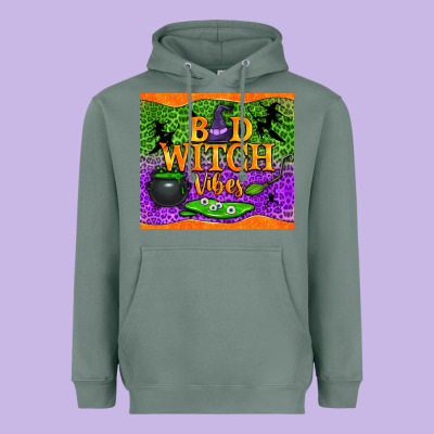 Bad Witch Vibes Heavyweight Hoodie Designed By Nancycooperartshop