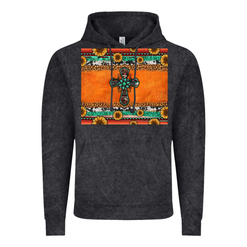 Sunflowers Cross Aztec Pattern Vintage Hoodie by Jasminsmagicworld | Teevron