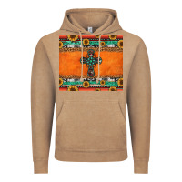 Vintage Coffee sunflowers cross aztec pattern Vintage Hoodie - Jasminsmagicworld