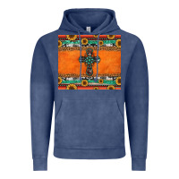Vintage Denim sunflowers cross aztec pattern Vintage Hoodie - Jasminsmagicworld