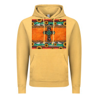 Vintage Mustard sunflowers cross aztec pattern Vintage Hoodie - Jasminsmagicworld