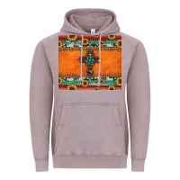 Vintage Zinc sunflowers cross aztec pattern Vintage Hoodie - Jasminsmagicworld