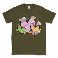 Army Green easter hearts Classic Tee - MaliasSmallBusiness
