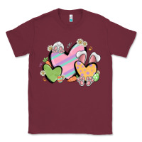Burgundy easter hearts Classic Tee - MaliasSmallBusiness