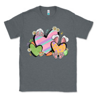 Charcoal Heather easter hearts Classic Tee - MaliasSmallBusiness