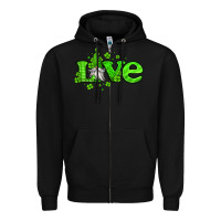 Black love st patricks gnome Zipper Hoodie - Jasminsmagicworld