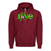 Burgundy love st patricks gnome Zipper Hoodie - Jasminsmagicworld
