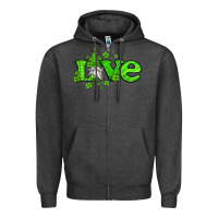 Charcoal Heather love st patricks gnome Zipper Hoodie - Jasminsmagicworld