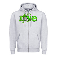 Heather Grey love st patricks gnome Zipper Hoodie - Jasminsmagicworld