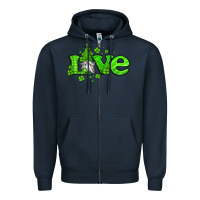 Navy love st patricks gnome Zipper Hoodie - Jasminsmagicworld