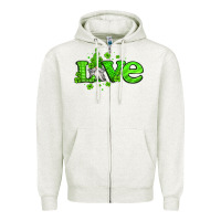 Oatmeal Heather love st patricks gnome Zipper Hoodie - Jasminsmagicworld