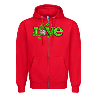 Red love st patricks gnome Zipper Hoodie - Jasminsmagicworld